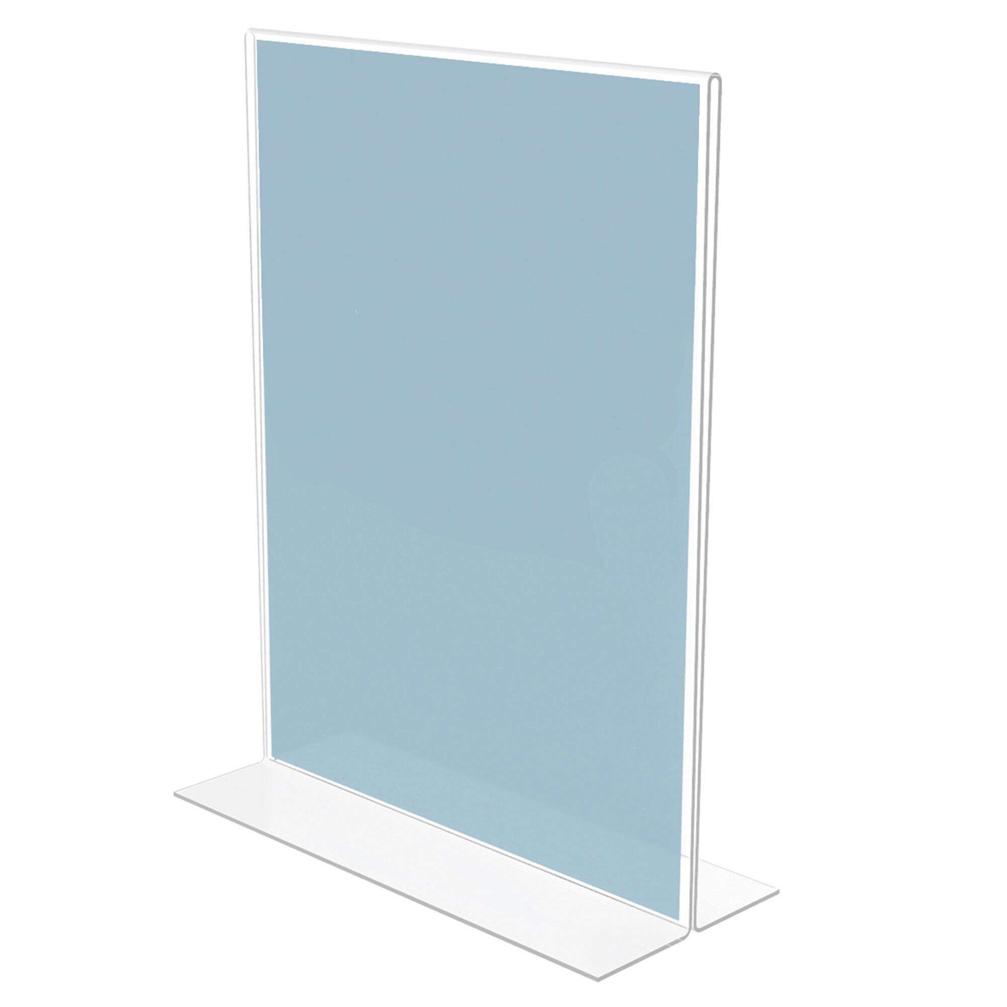 Deflecto® Classic Image® Clear Stand-Up Sign Holder, Portrait, Pack of 2